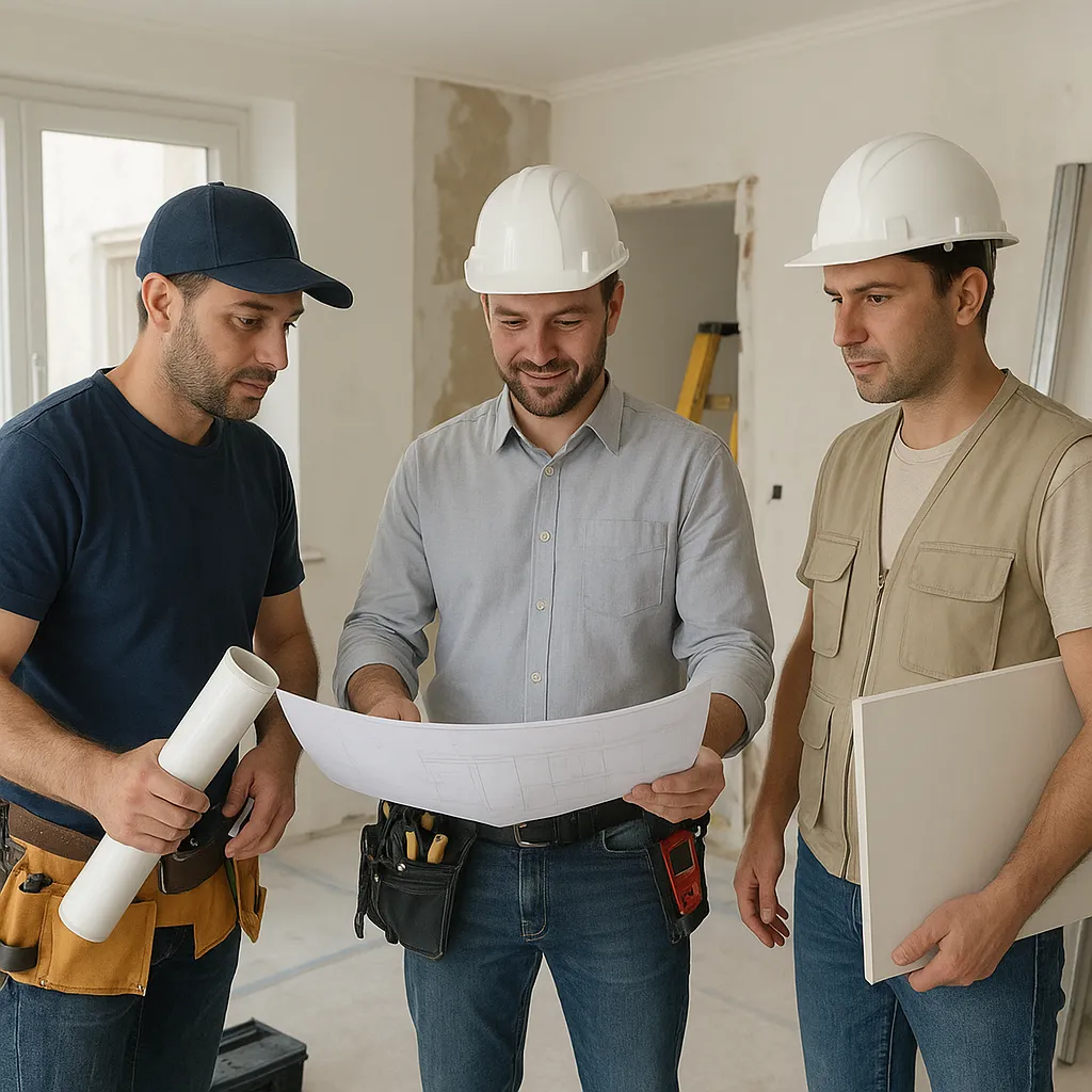 Coordination des corps de métier sur un chantier de rénovation de maison