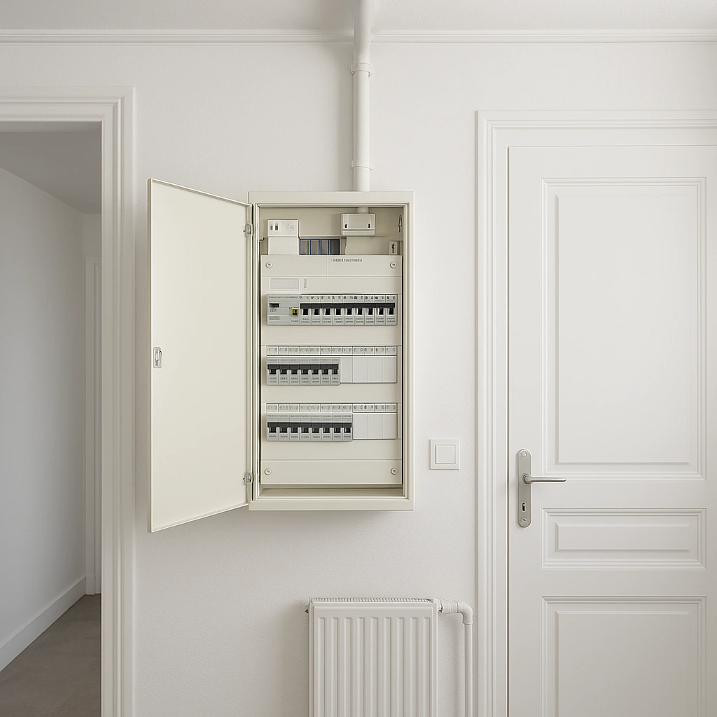 Installation électrique rénovée et remise aux normes dans un logement ancien
