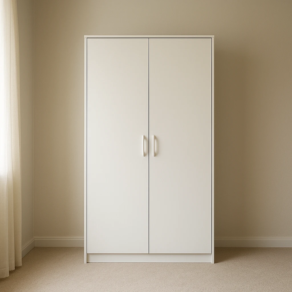 Placard standard avec pertes d’espace visibles dans une chambre