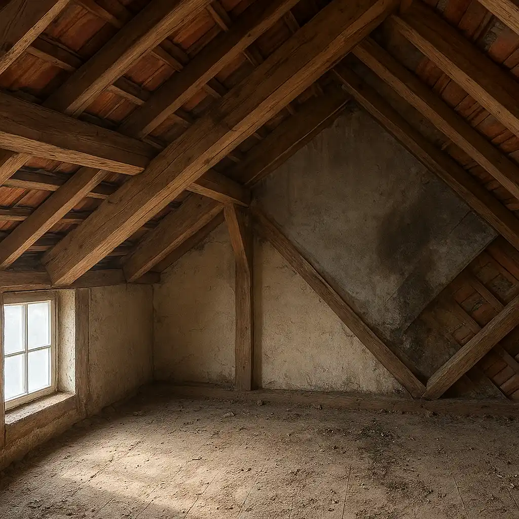 Recherche de l’origine probable d’une infiltration de toiture dans les combles