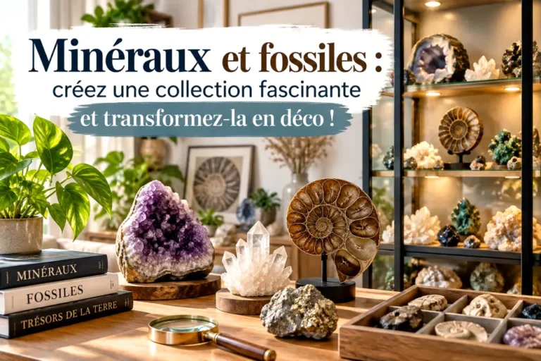 Minéraux et fossiles : créez une collection fascinante et transformez-la en déco !
