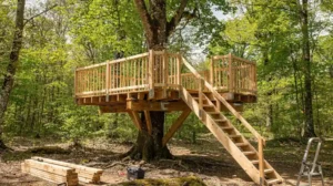 Construire une cabane dans les arbres à louer : budget complet, terrain, travaux et rentabilité